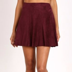 BB Dakota KIMBER FAUX SUEDE SKIRT / sz 6